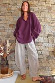 Santos Cushion Cotton Heathcliff Blouse Aubergine?
